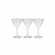 Three Art Deco wine glasses, Café Bistro Illusion
