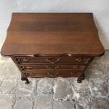 Commode XXeme 3 tiroirs chêne massif style Louis XV