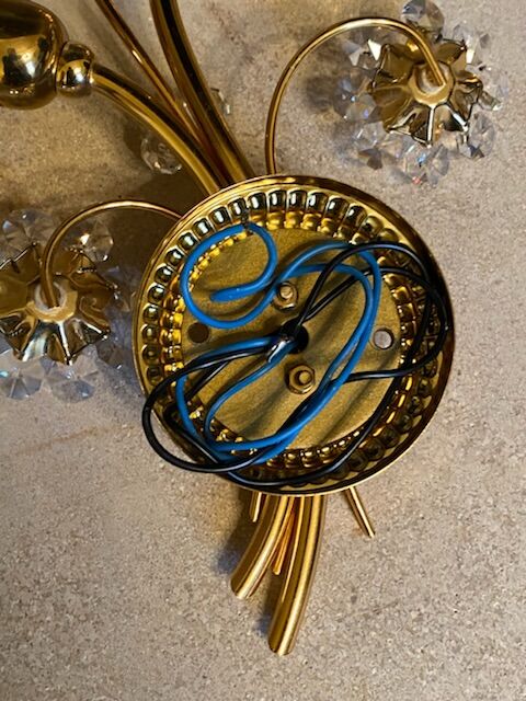 Pair of Palwa flower sconces