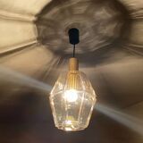 Large Vintage Limburg Glass Pendant Light