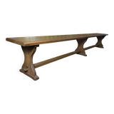 Oak bench for monastery farm table