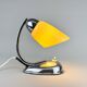1950s chrome and opaline glass table lamp