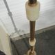 Vintage floor lamp in bronze, brass and onyx, tripod