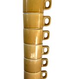 6 Parisian bistro coffee cups