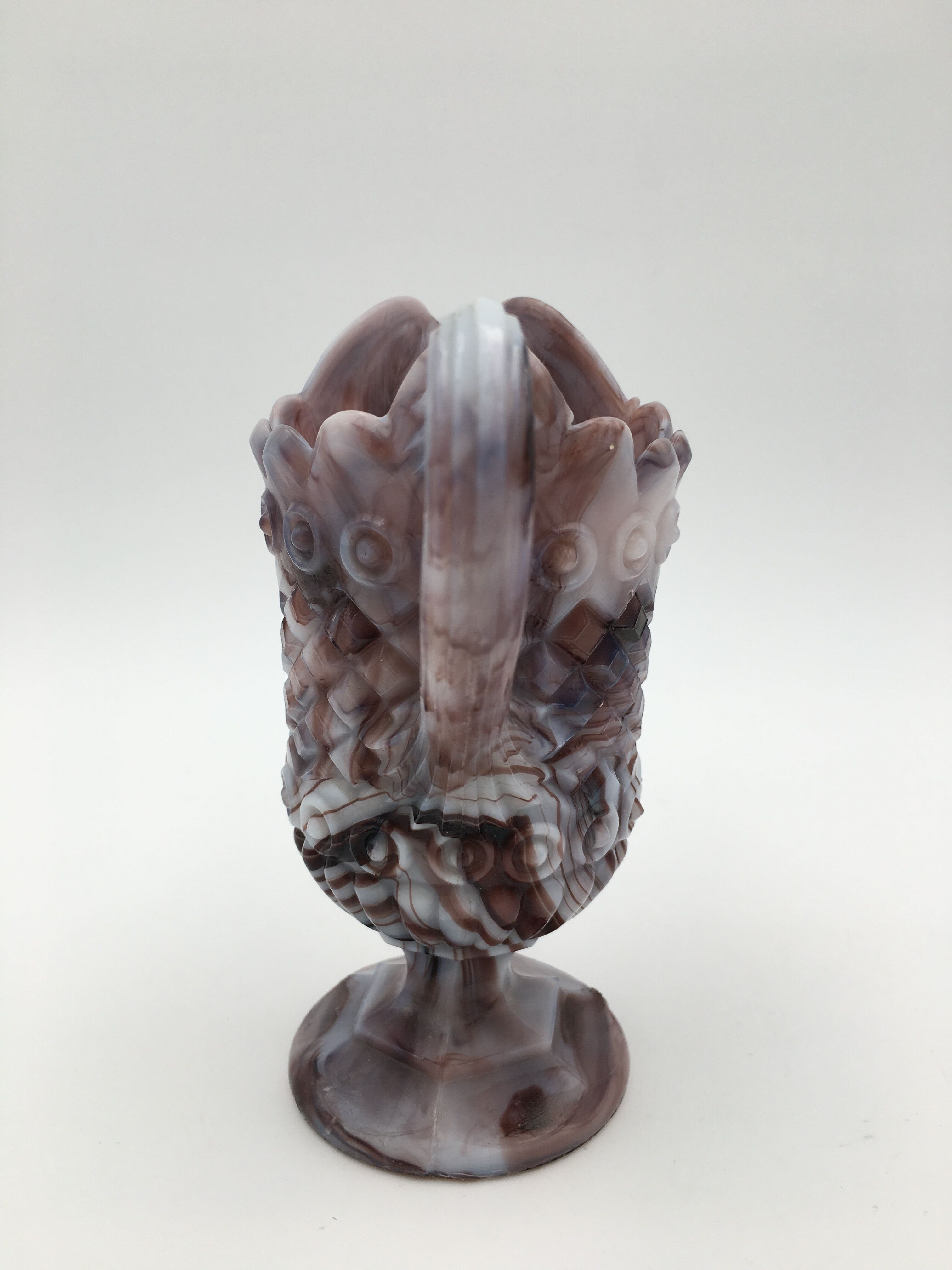 Old verse in marbled fair opaline, purple and white, Vallerysthal - Circa 1910