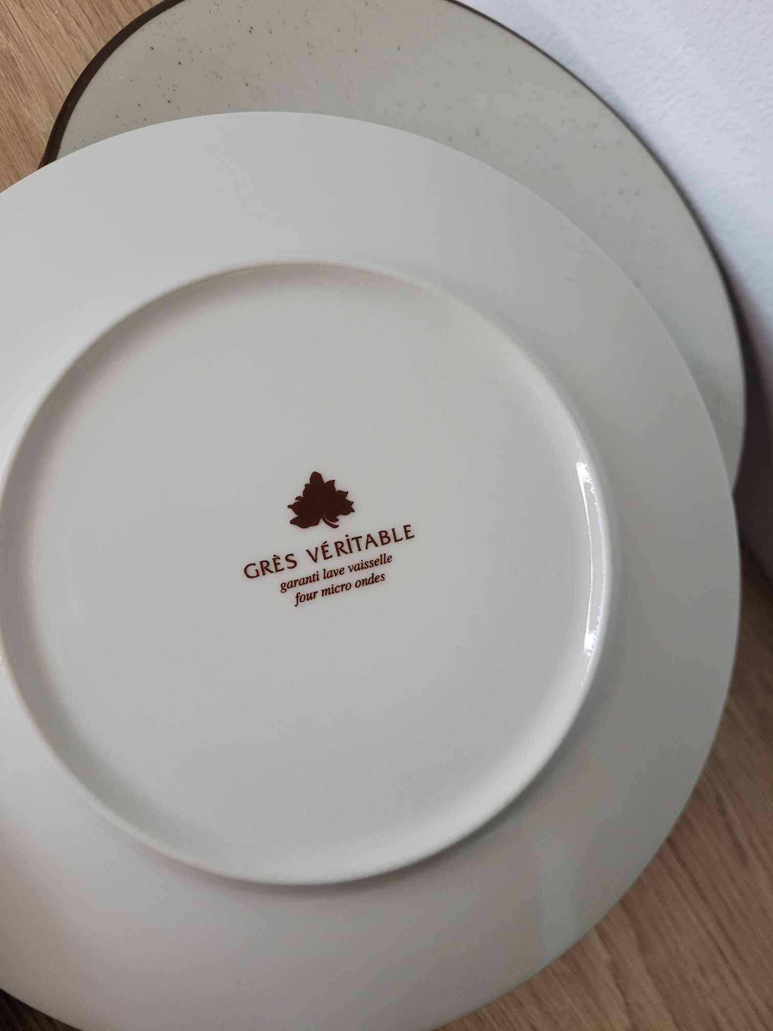 6 starter or dessert plates Genuine stoneware
