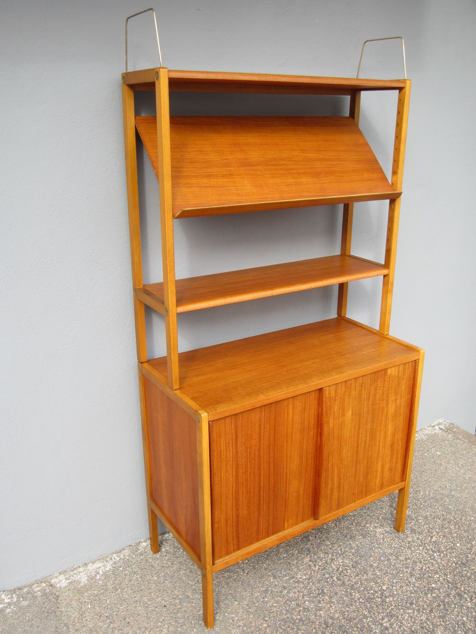 Scandinavian teak library by Bertil Fridhagen for Bodafors