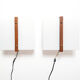 Paire d'appliques scandinaves 1960, teck massif et plexiglass, Raak C-1521
