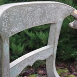 Vintage silver metal chair
