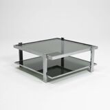 Chrome and Glass Coffee Table, Italy, 1970s