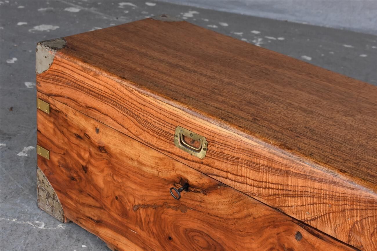 Navy in time camphor trunk late XIXth