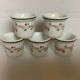 5 coquetiers fleurs roses made in England