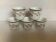 5 coquetiers fleurs roses made in England