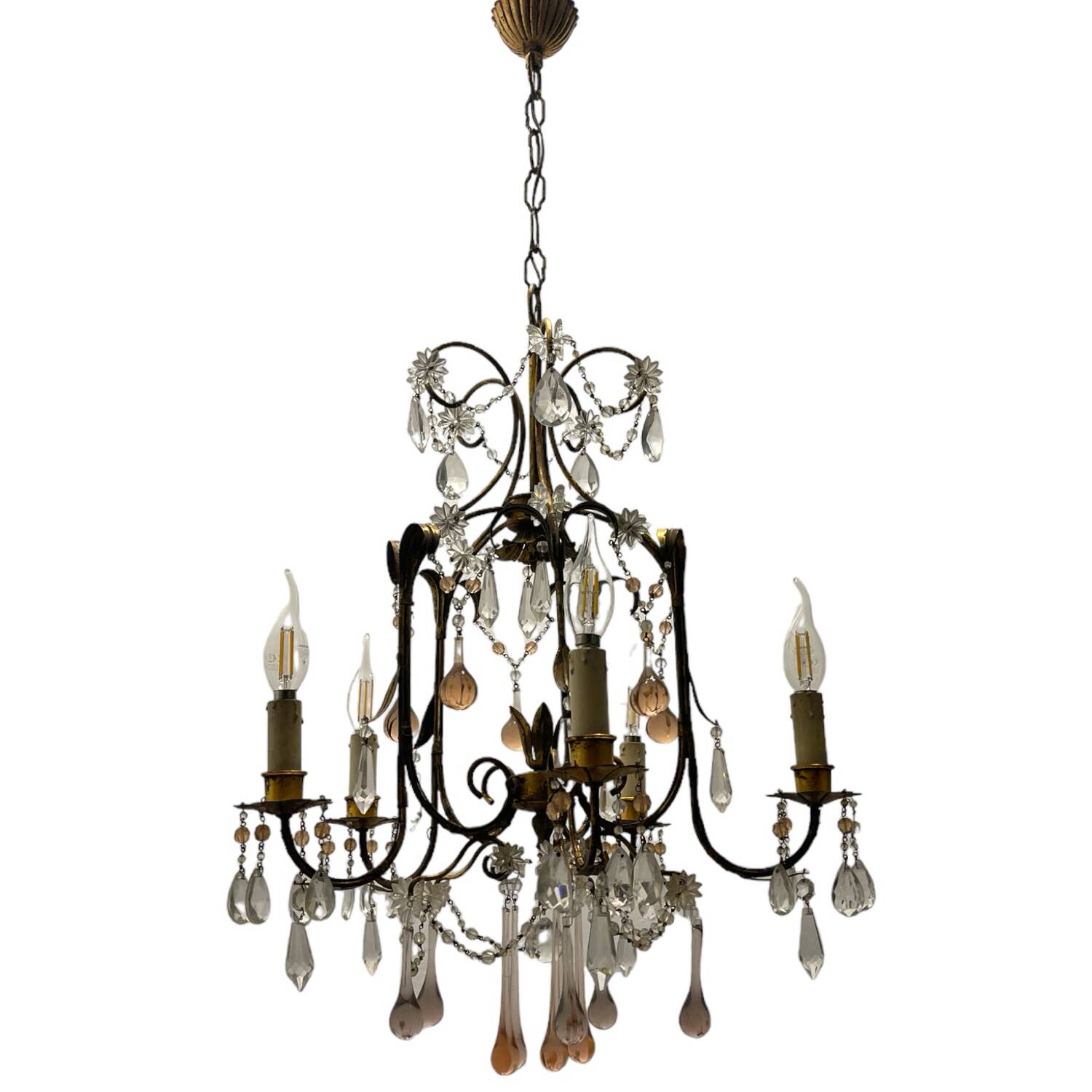Florentine Murano Glass Drop Chandelier