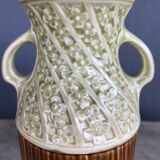 Two-tone vase decorated with flowers