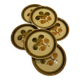 6 Gien earthenware dinner plates, Fuego pattern