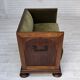 1950s, Danish 2-seater sofa, original green furniture velour, oak wood.