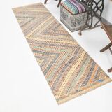 2x8 Colorful Soft Color Kilim Runner Rug, 73x255Cm SK 33035