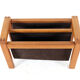 Salling stolefabrik magazine rack with leather in teak