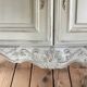 Louis XV style sideboard in cherry wood, revamped with Versailles parquet flooring