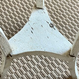 Small side table with an antique finish