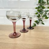 Set of 3 stemmed glasses