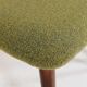 Modern Set of 2 Dining Chairs, Avocado Green Bouclè and Dark Wood