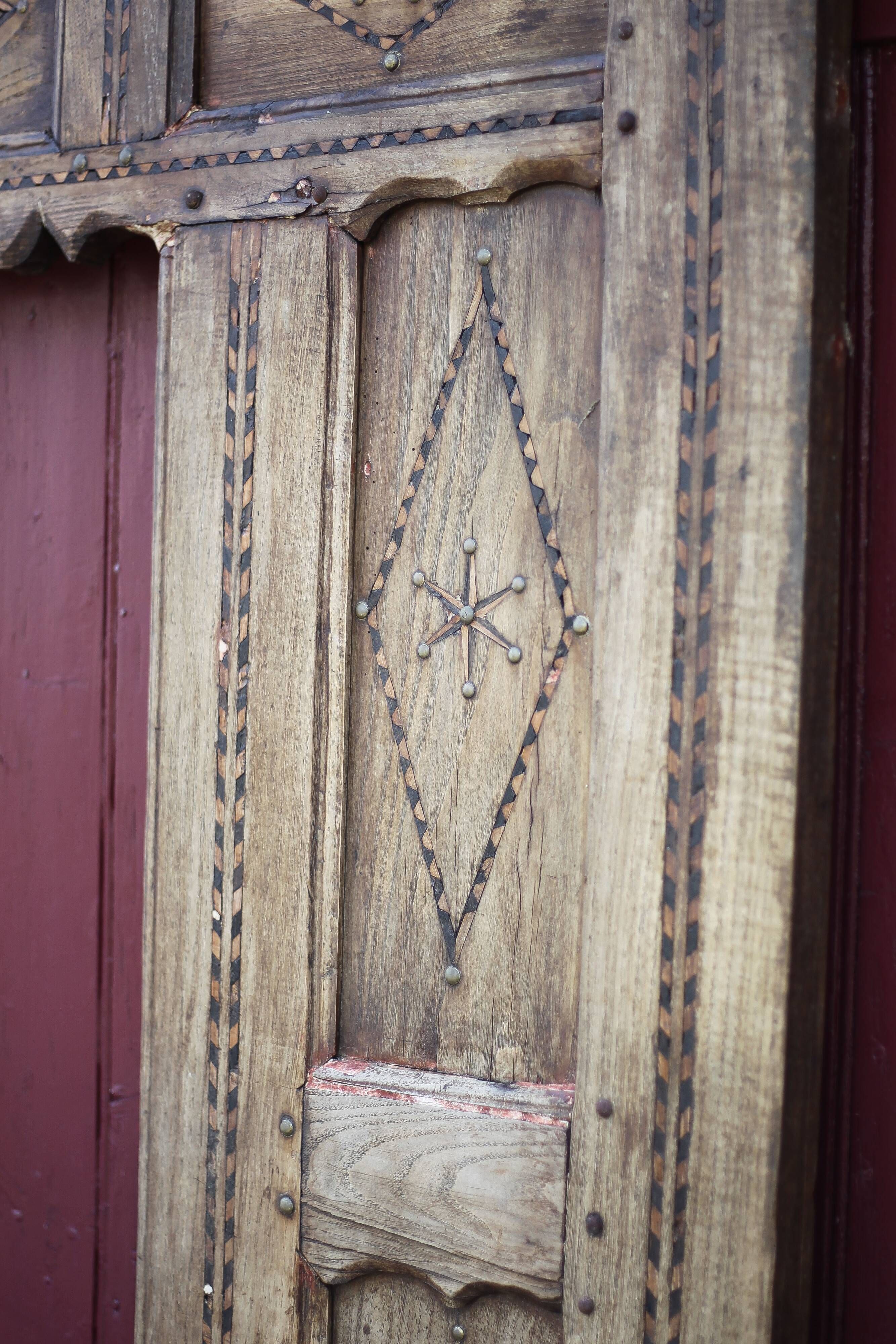 Old Breton bed door, Breton wood facade, headboard, wall decoration
