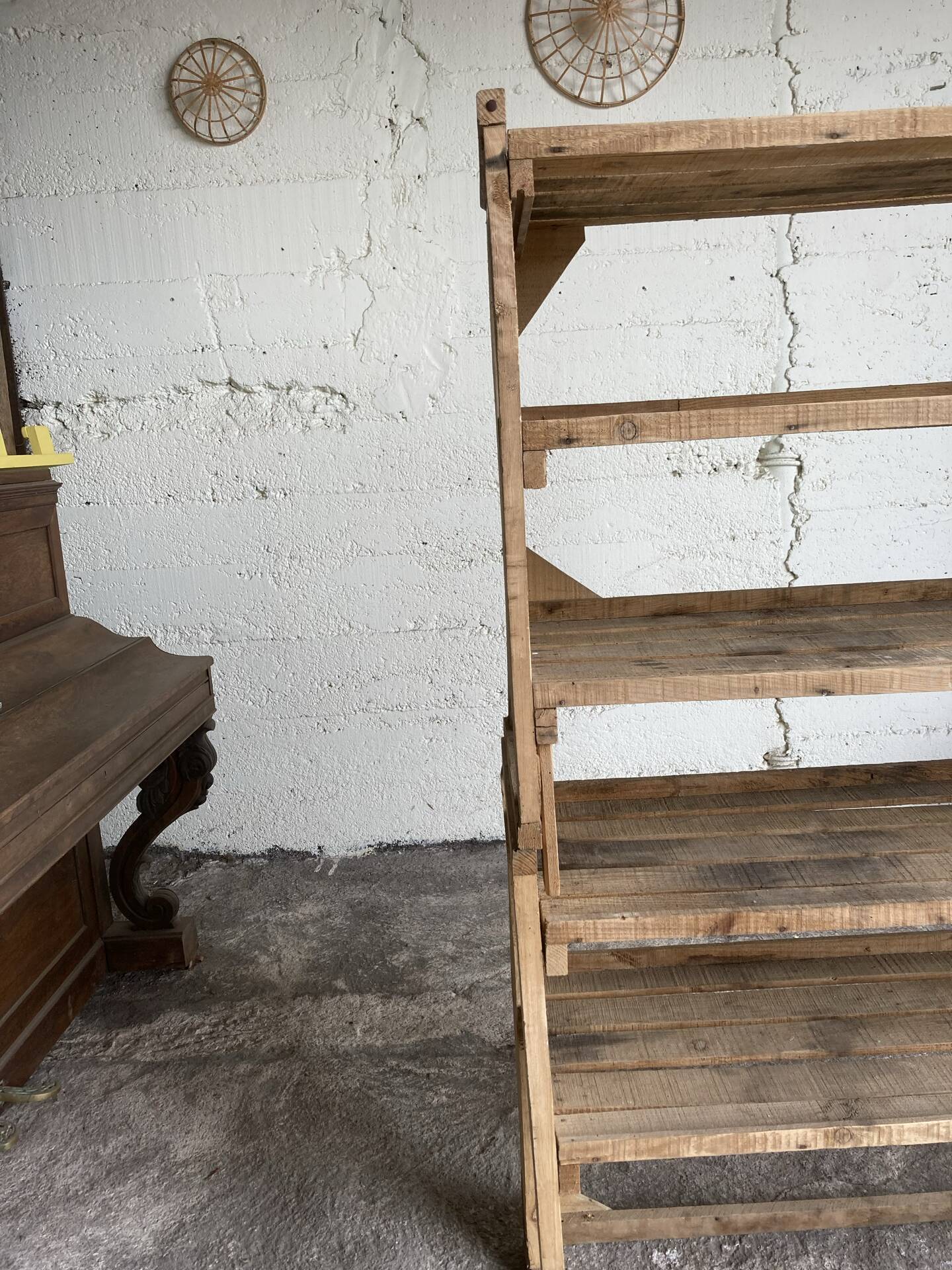 Raw poplar wood shelf