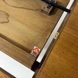 Extendable 'abstracta' dining table in beech by Jos de Mey, Belgium 1960s