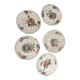 5 earthenware plates from Les Islettes, 18th century