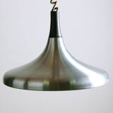 Large German pendant light in chrome metal, Tulip model by Erco 1960.