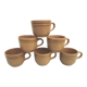 6 stoneware cups
