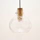 Mid-Century Bubble Glass & Brass Ceiling Light/Pendant by Helena Tynell for Limburg, Germany, 1960s