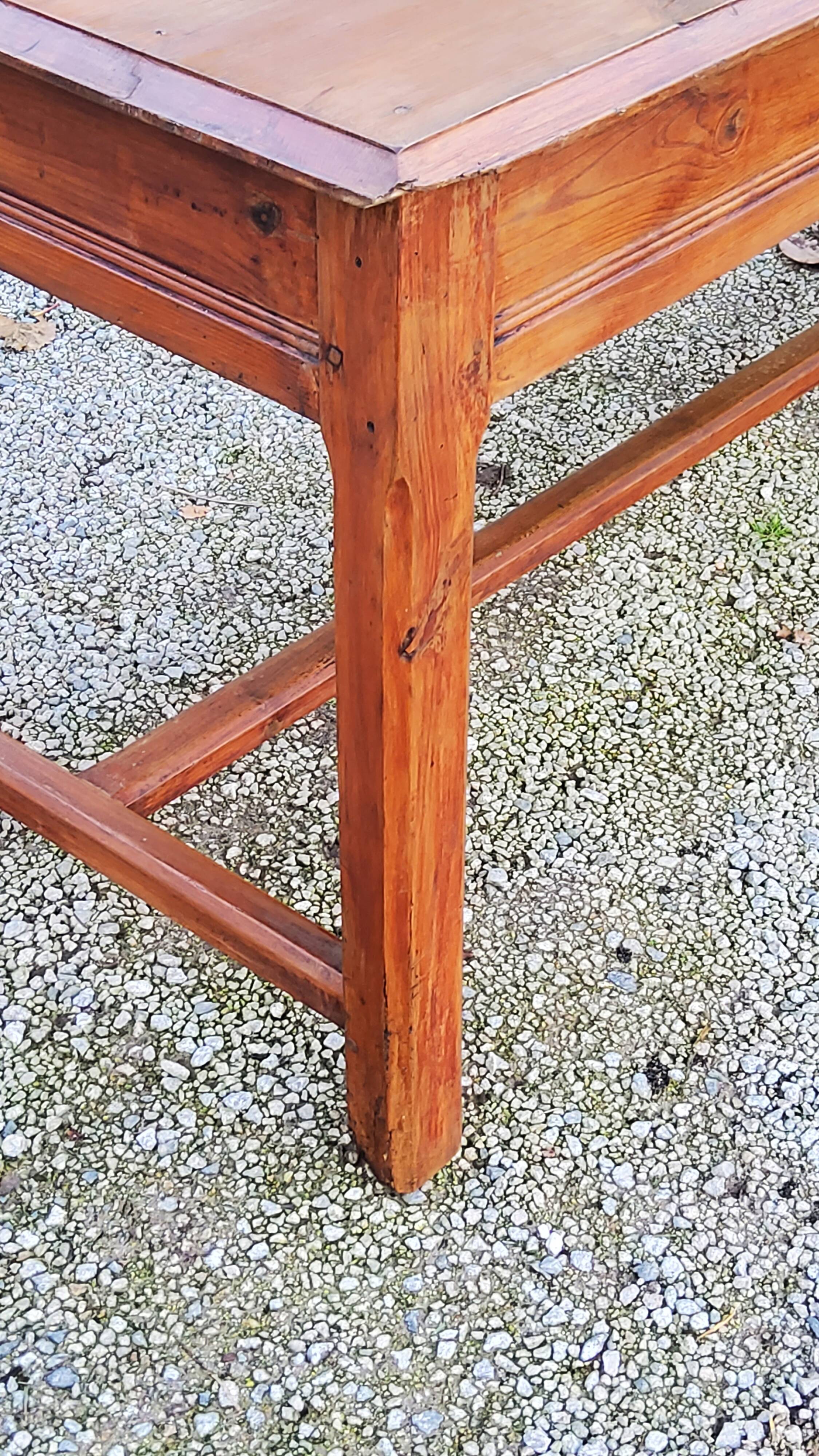 Farm table early 20th century 3 spacer drawers 180cm