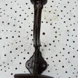 Patère d'époque art nouveau, 1910, en fonte émaillée, marron