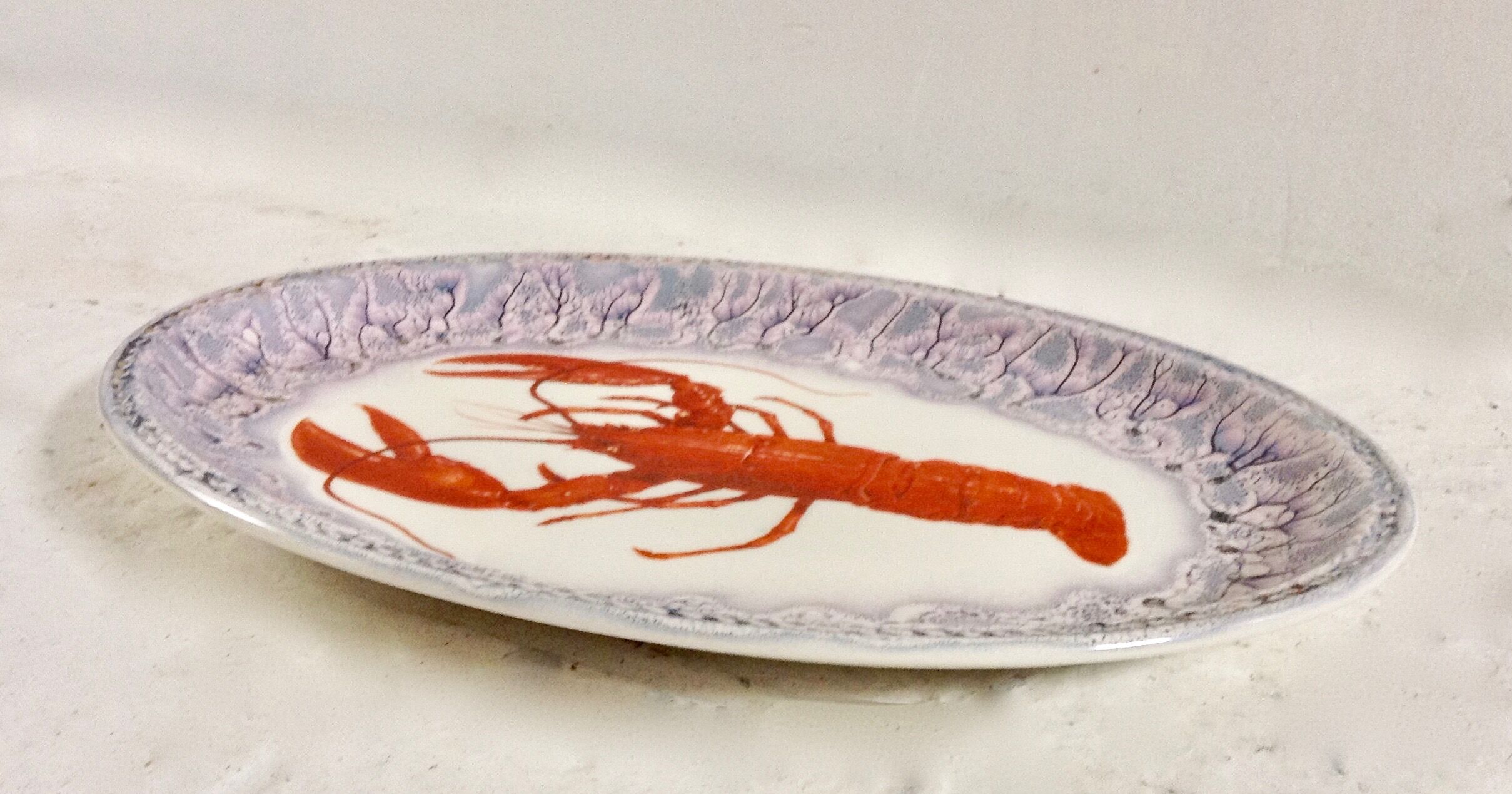 Dish ceramics lobster.
