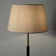 Scandinavian brass and black wood floor lamp, 1950s/60s