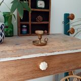 Vintage brass hand candle holder