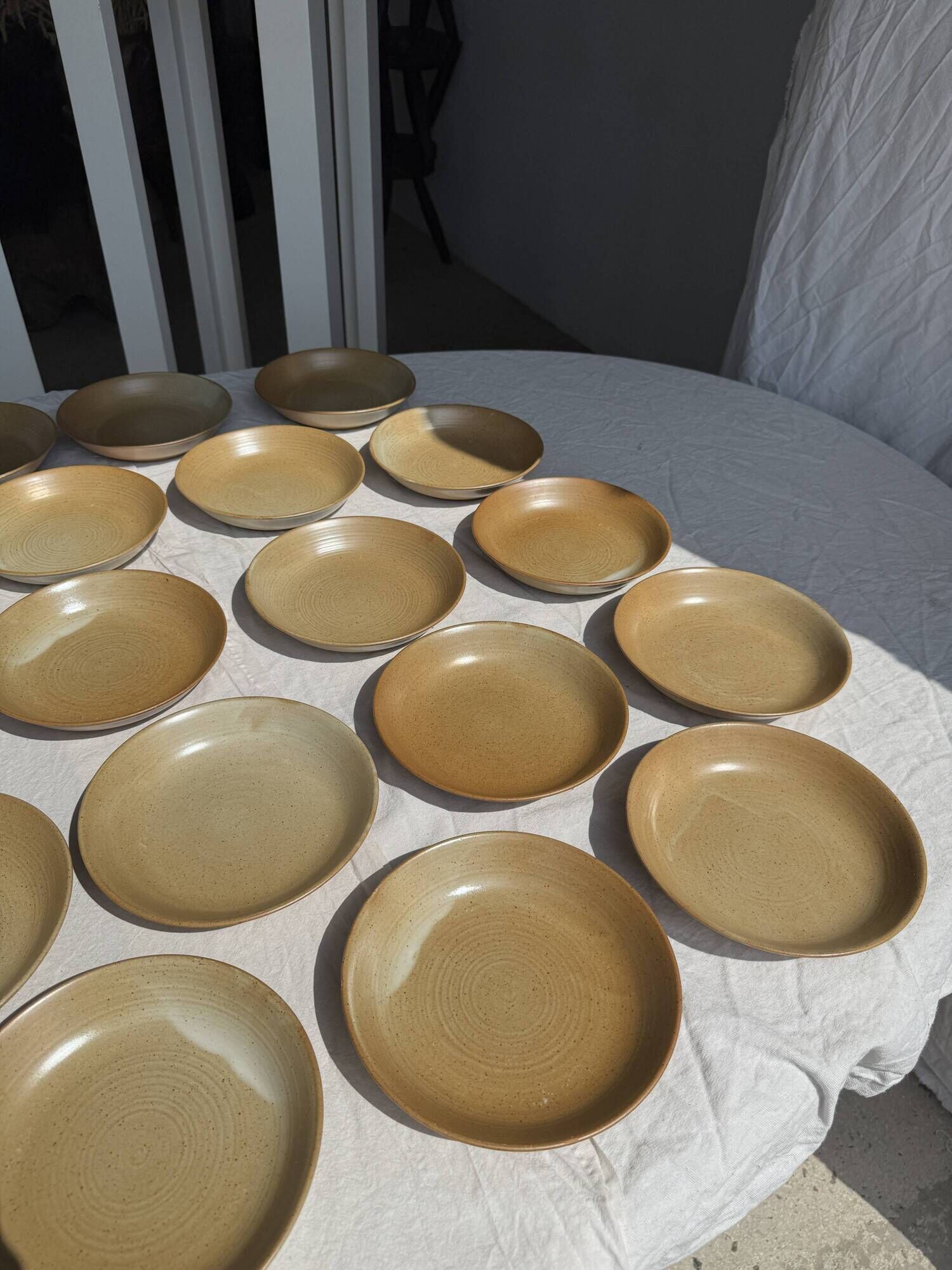 Set of 29 CNP village France D19 soup plates