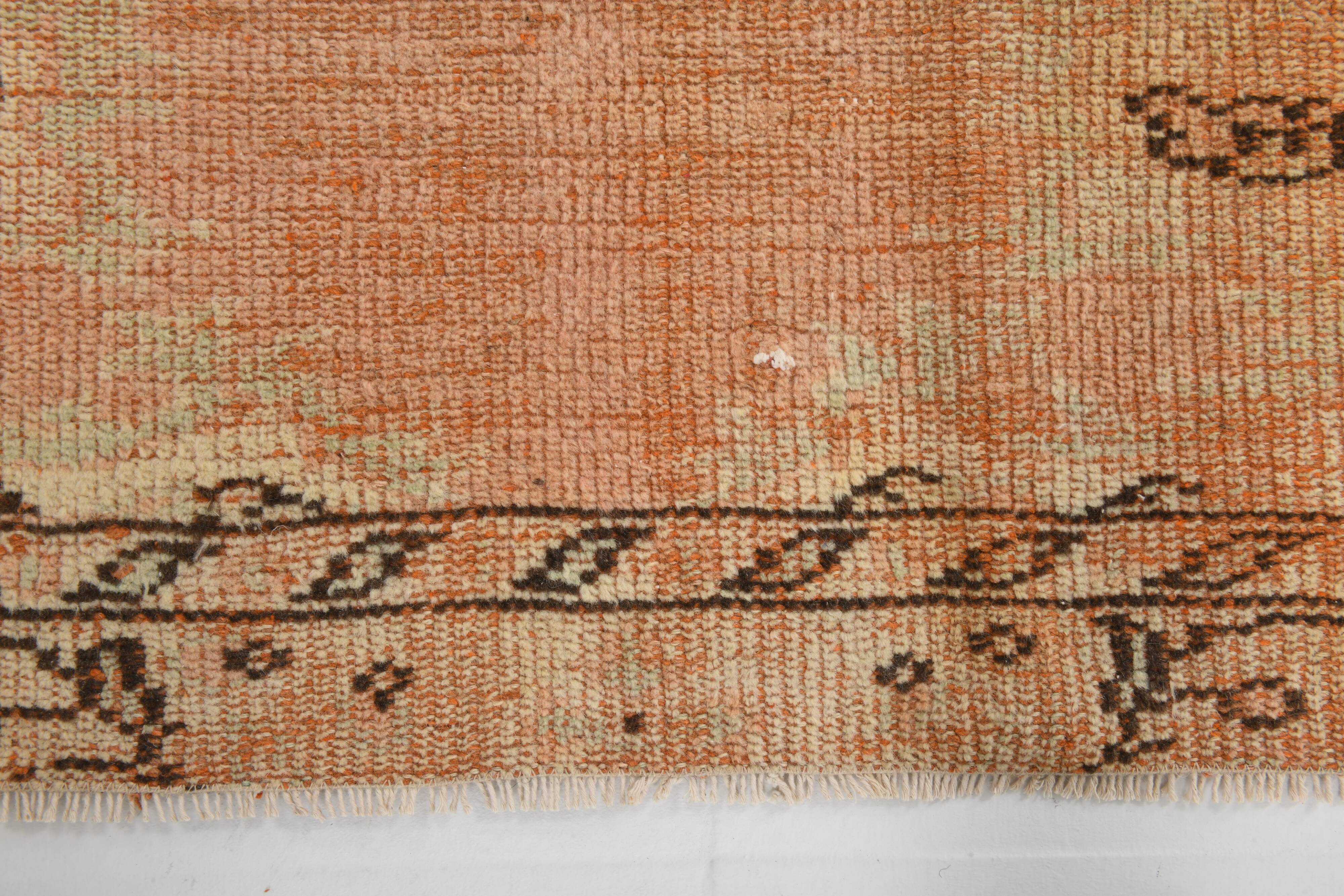 5x8 Salmon & Peach Geometric Persian Rug, 156x255Cm