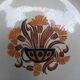 Antique Art Deco fruit bowl 1920-1930. Oeillet earthenware Creil & Montereau