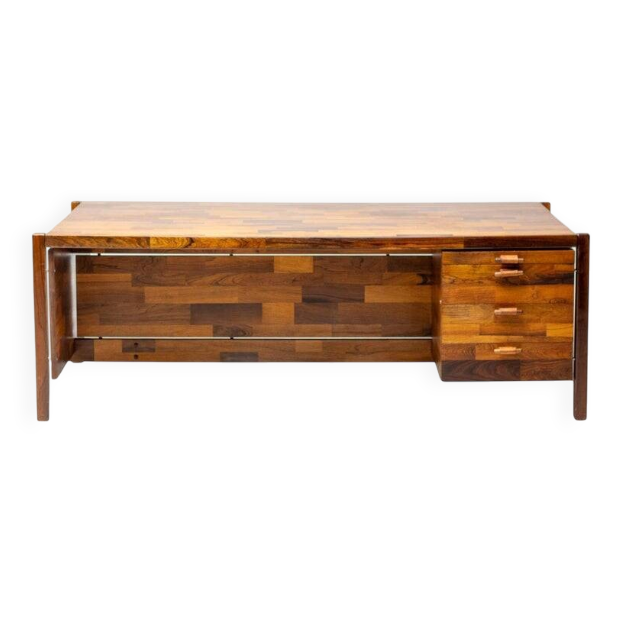 Rare large jacaranda executive desk by Jorge Zalszupin, L’Atelier São Paulo 1960