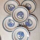 Assiettes creuses Faïence Sarreguemines modèle Phocéen