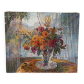 Bouquet at the window, oil on canvas 1924