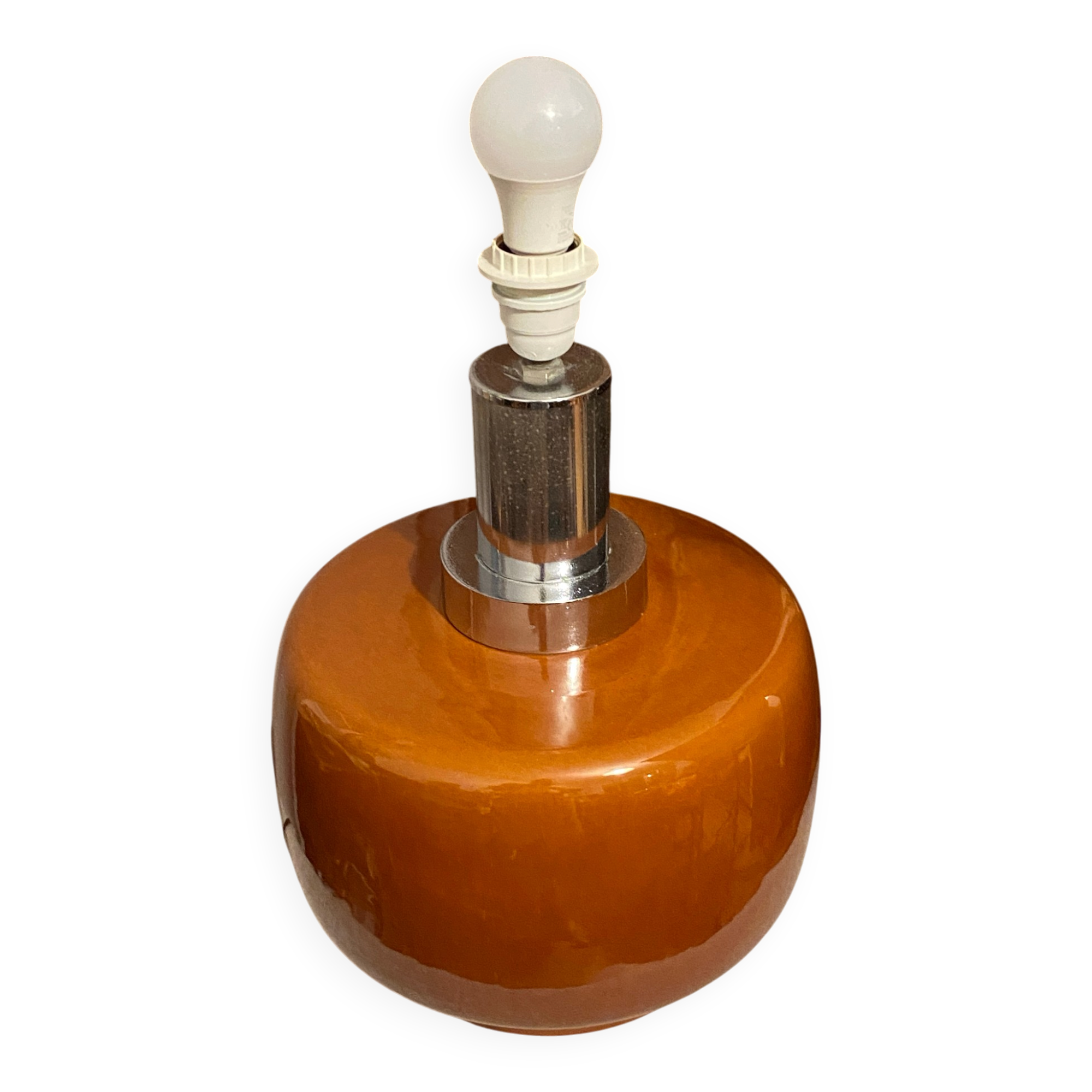 Large glazed ceramic lamp, 1970s