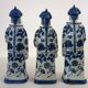 3 figurines of emperors from the Qing dynasty, China, early 20th century.