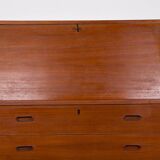 Danish Teak Secretary Desk Model 37 by Arne Wahl Iversen for Vinde Mobelfabrik 1960.