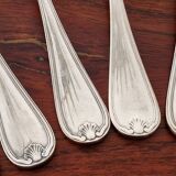 Christofle - Set of 5 Marot Bérain model table spoons in silver-plated metal