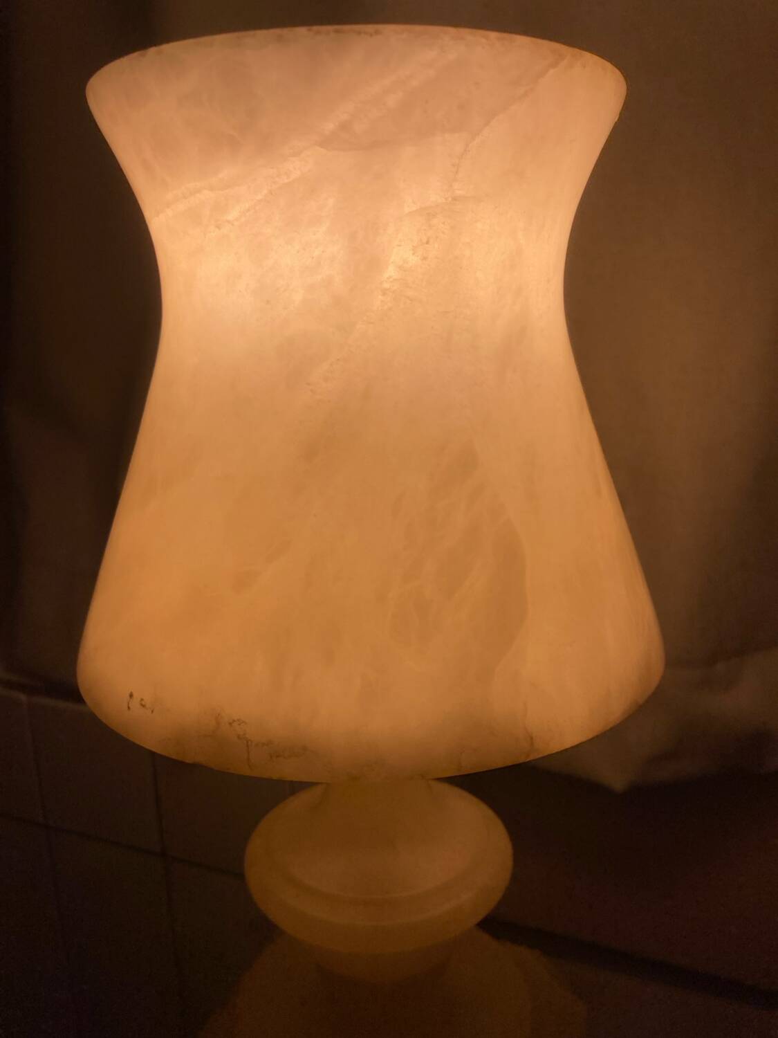 Alabaster mushroom lamp, 1940